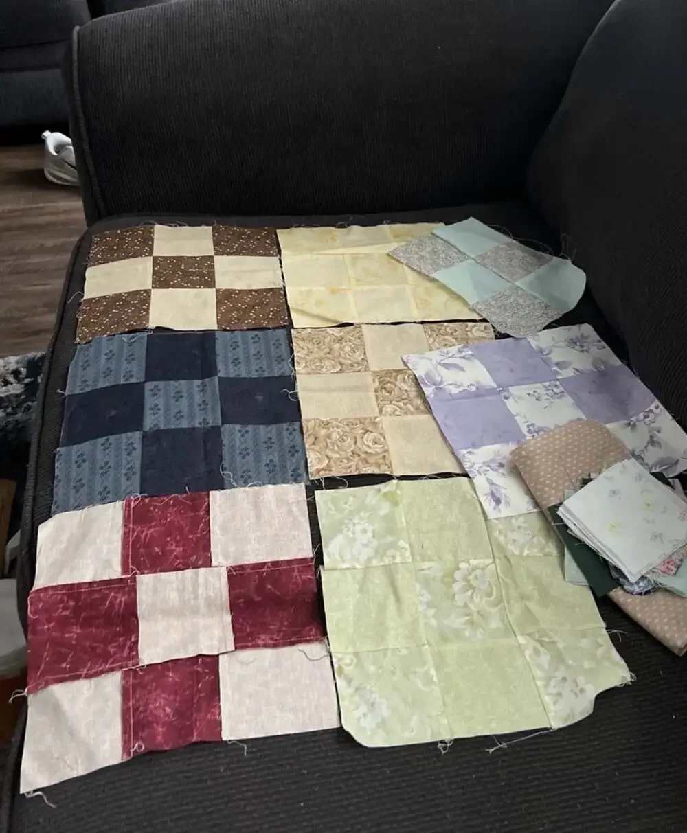 Unfinished Quilt Top squares 7.5 Finished & 50 Squares Make More